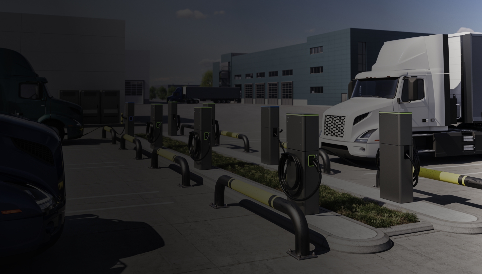 ChargeDock dispensers available for use at a depot site