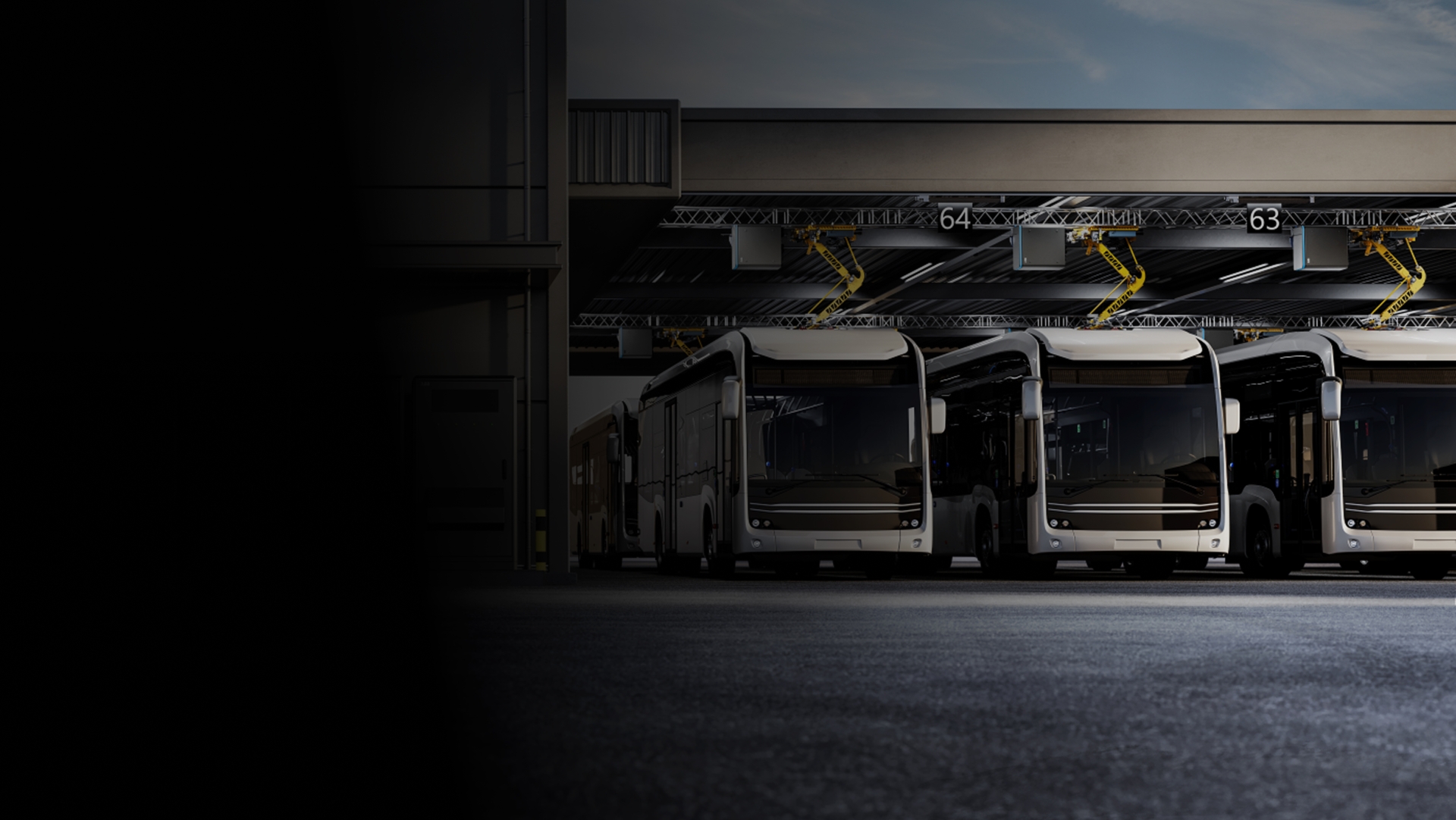 Bus charging connected to a dispenser