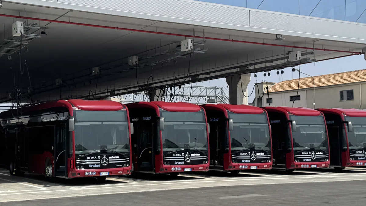Electrifying transit in Rome: ABB E-mobility charging infrastructure powers Daimler Buses of private bus operator Autoservizi Toriani 