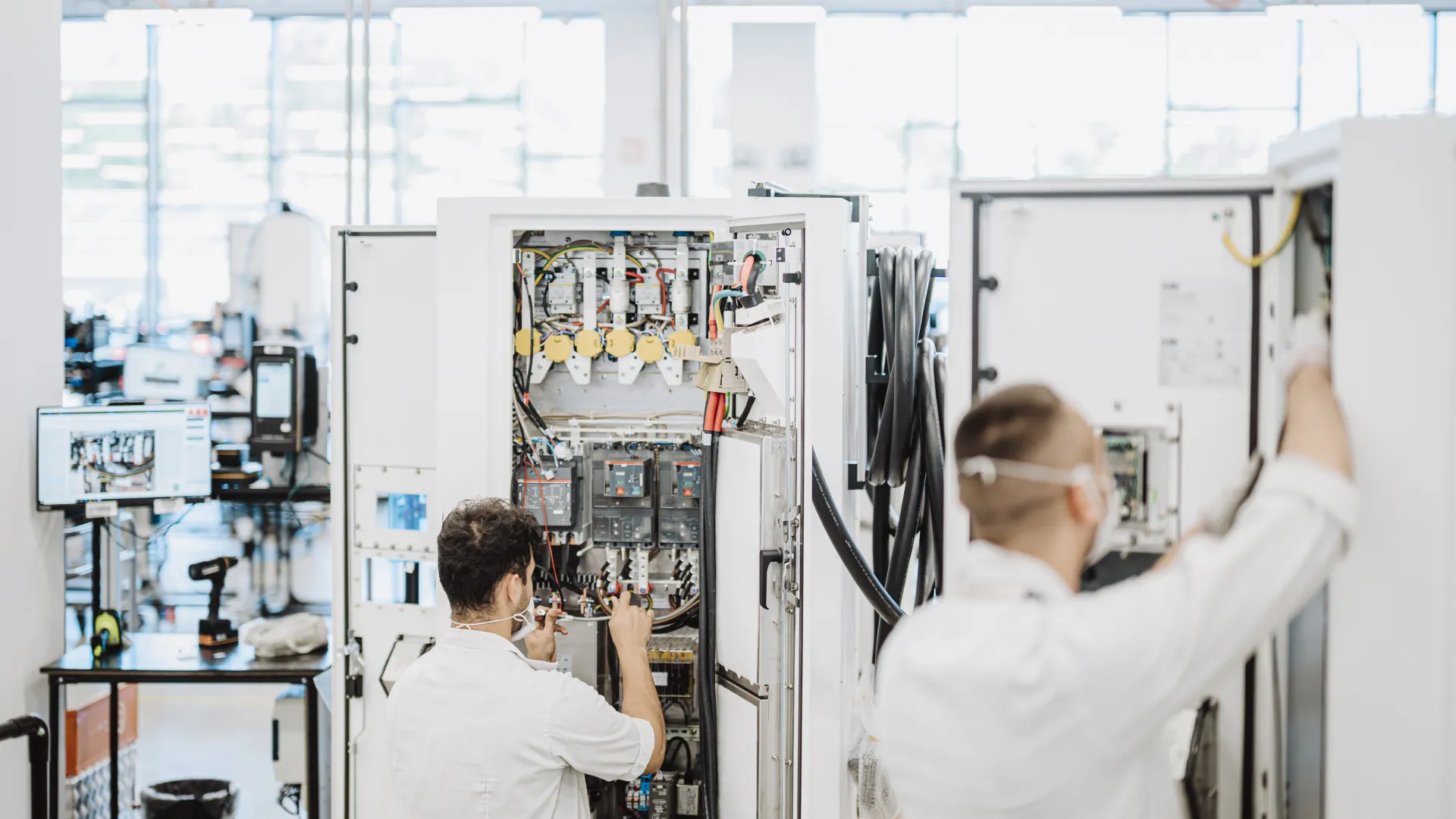 Experts collaborating in a laboratory