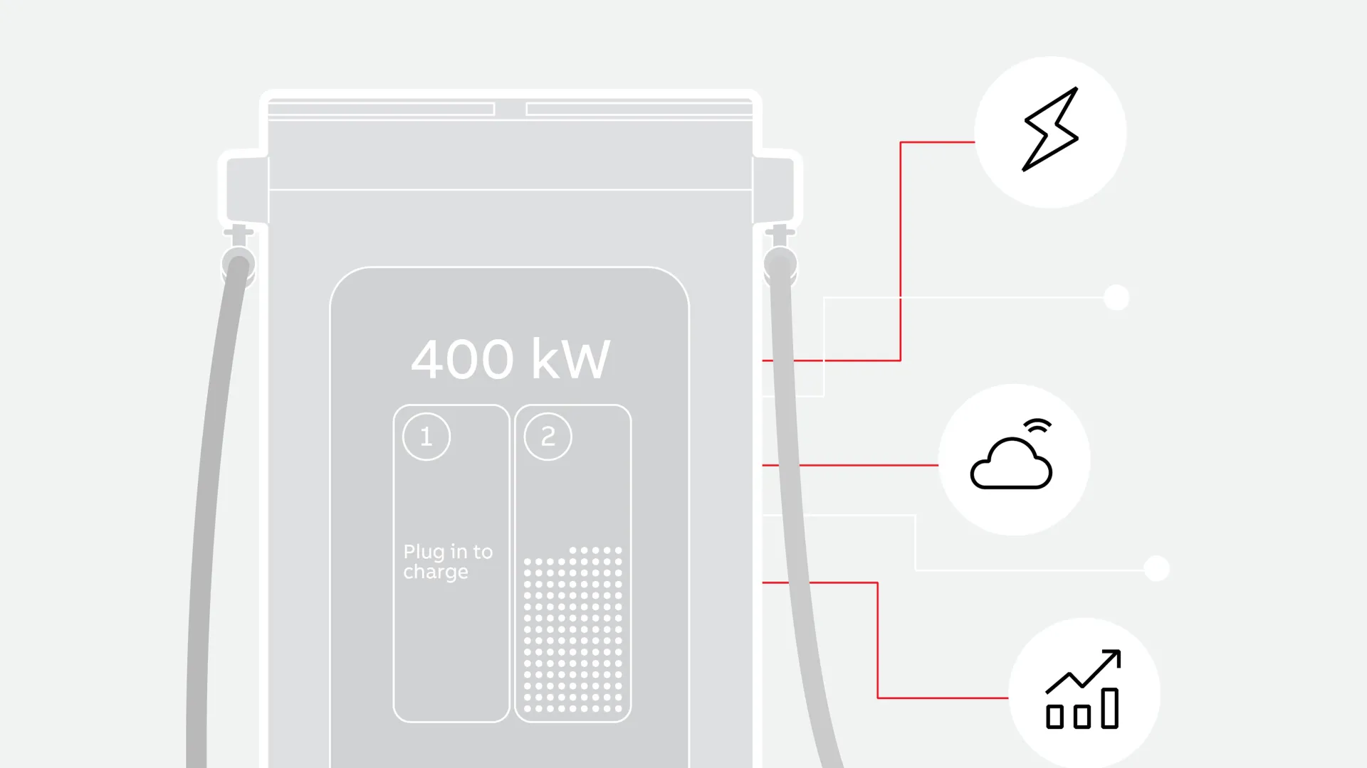 Illustration of top part of A400 with feature icons