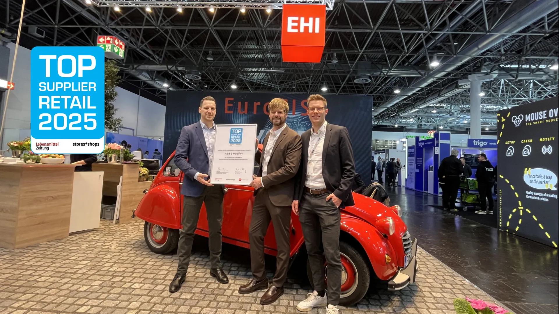 During the EuroCIS ABB E-mobility has been recognized as Top Supplier Retail 2025 by the EHI Retail Institute. 