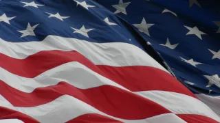 Close‑up of the American flag