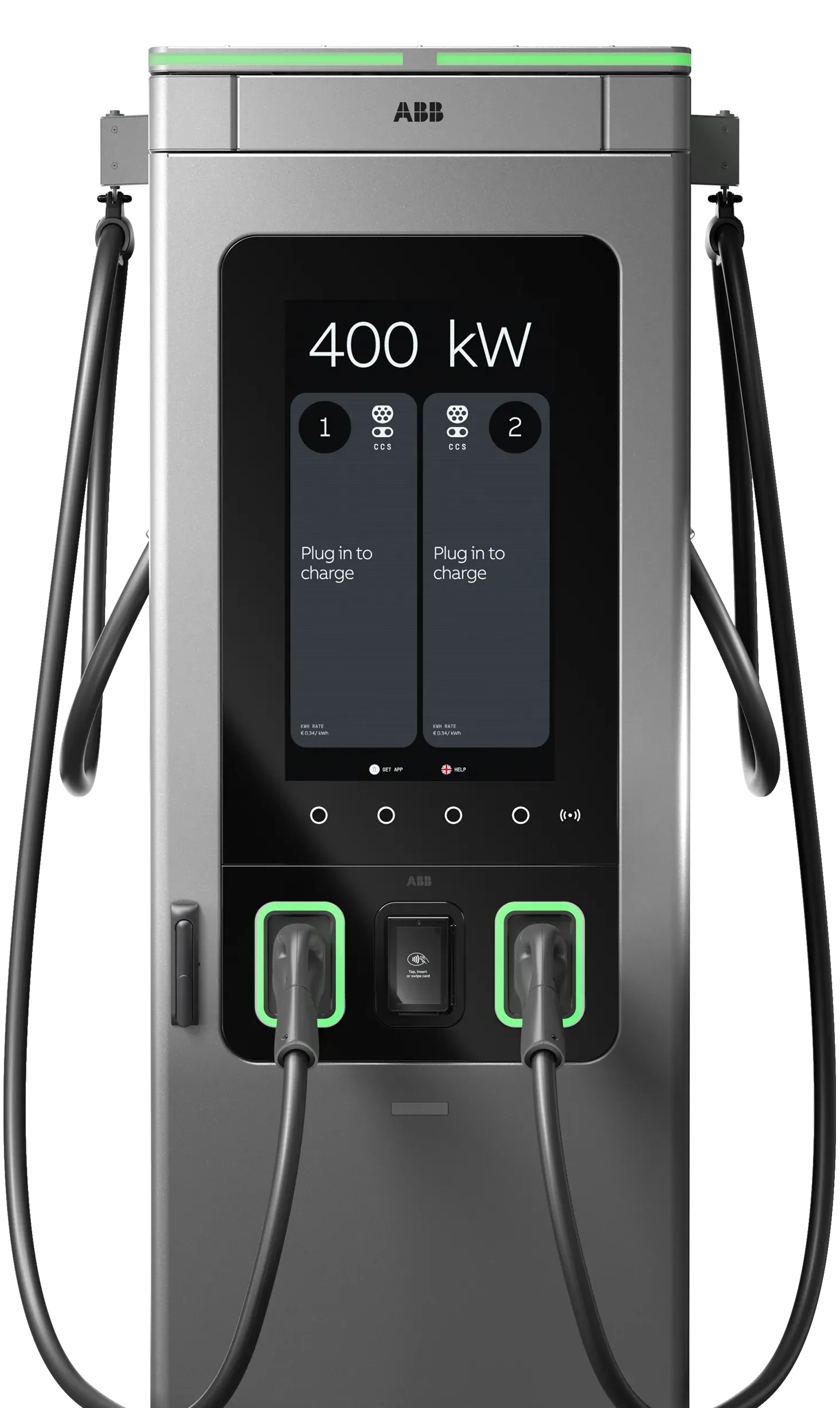 Frontal view of the A400 charger