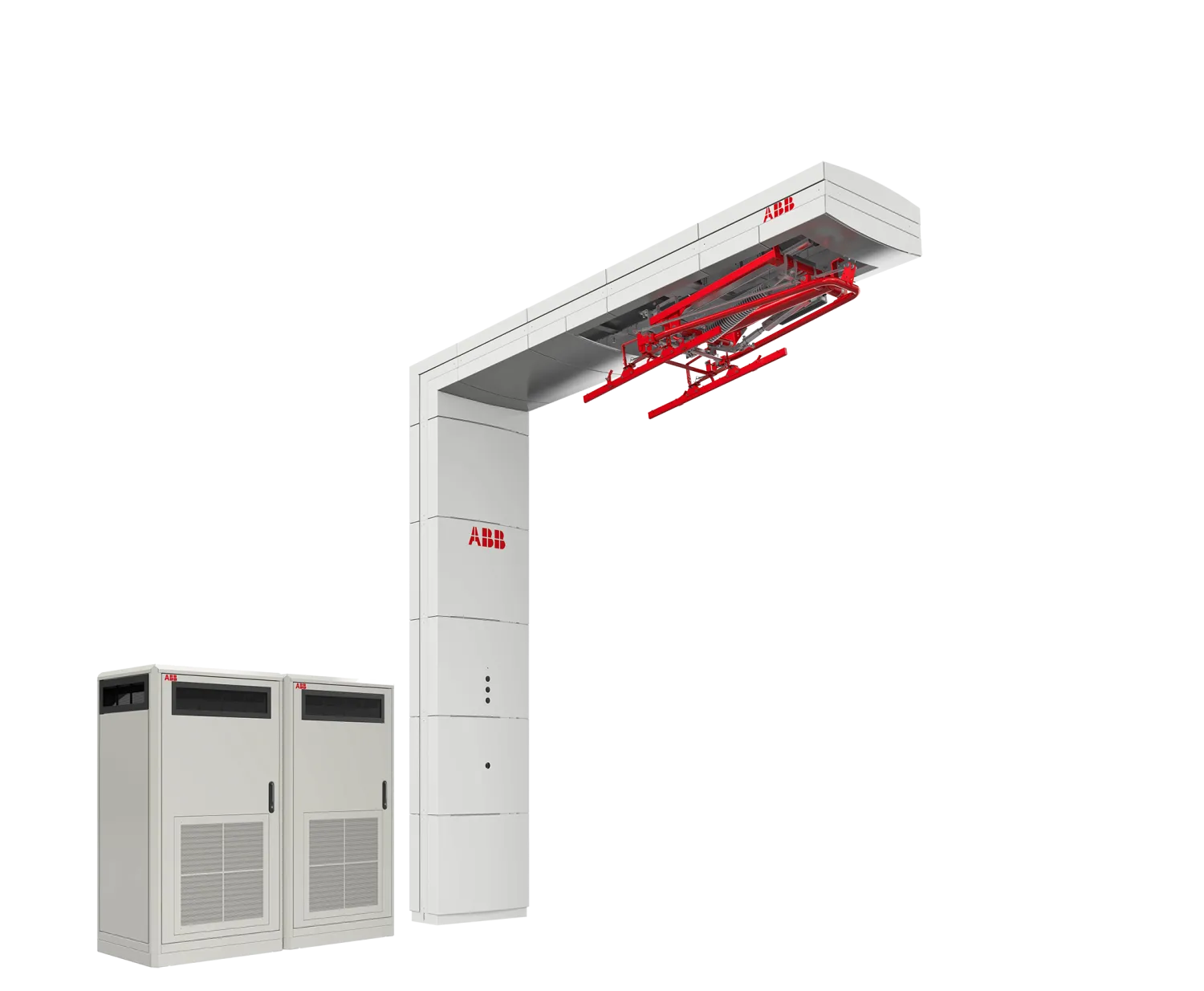 Product shot of HVC150 next to a Pantograph-Down