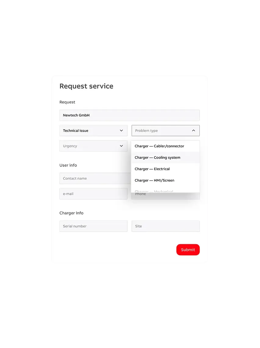 Service request ticket found on the Asset Management Platform