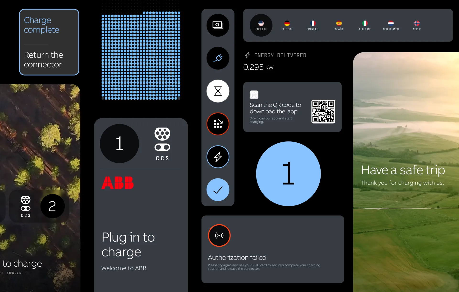 UI elements of the C50 digital interface